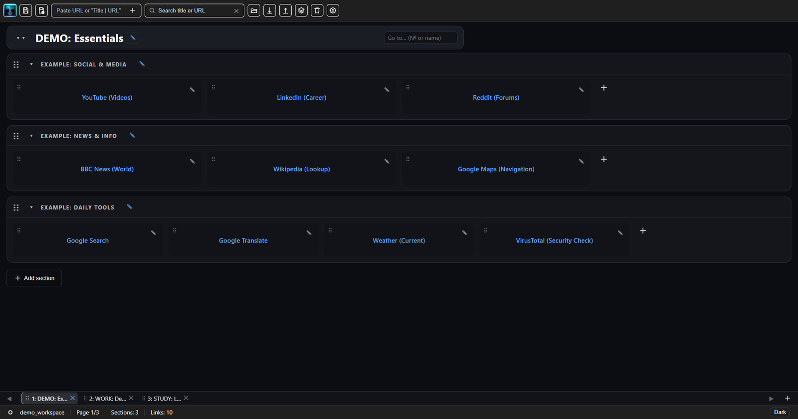 TabHarbor desktop preview